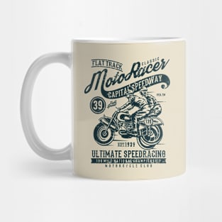 Flat Track Classic Moto Racer Vintage Design Mug